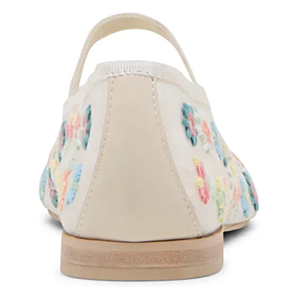 Dolce Vita White Floral Mesh Mary Jane Flats - Picture 6 of 7